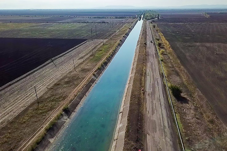 Днепровская вода дошла до первой насосной станции Северо-Крымского канала
